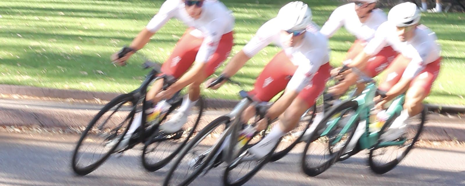 PaceOn riders cornering during a race